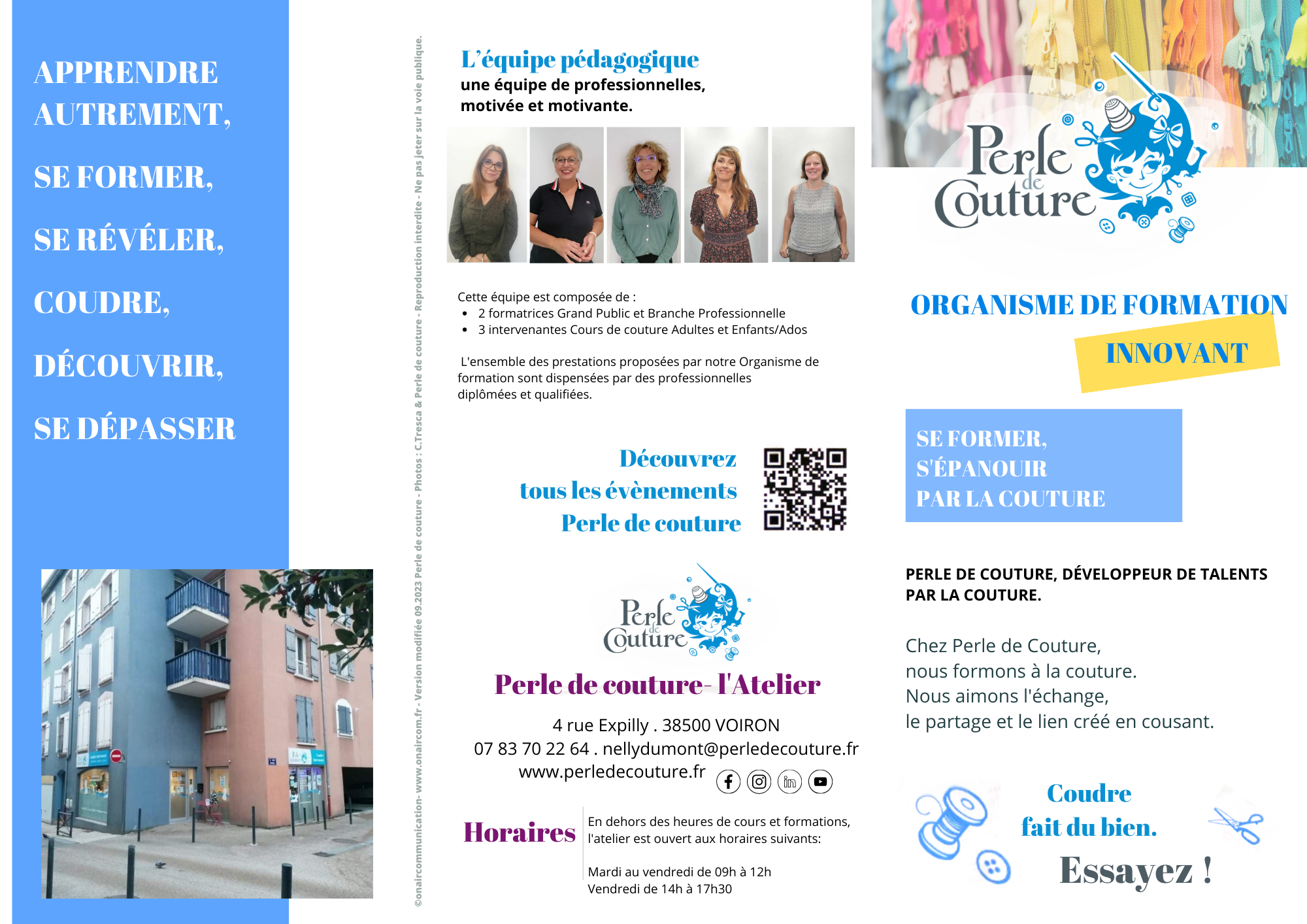 cours de couture ateliers intergénérationnels location atelier formation professionnelle